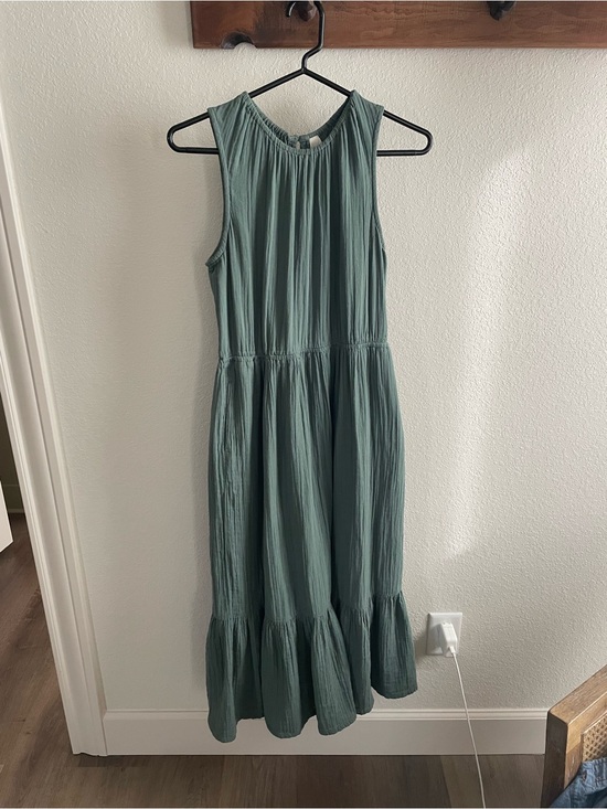 Pact Dresses & Skirts - Pact Sleeveless Sage Green Tiered Maxi Dress